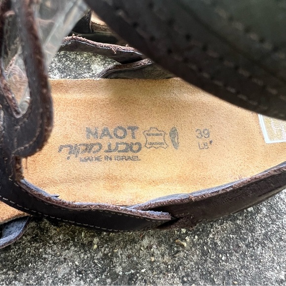 NAOT Leather Brown Gladiator Sandals - Picture 4 of 6